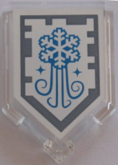 Tile, Modified 2 x 3 Pentagonal with Nexo Power Shield Pattern - Arctic Breath