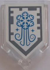 Tile, Modified 2 x 3 Pentagonal with Nexo Power Shield Pattern - Arctic Breath