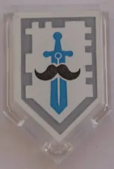 Tile, Modified 2 x 3 Pentagonal with Nexo Power Shield Pattern - Bearded Ballerina