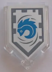 Tile, Modified 2 x 3 Pentagonal with Nexo Power Shield Pattern - Rolling Hedgehog