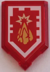 Tile, Modified 2 x 3 Pentagonal with Nexo Power Shield Pattern - Stone Spike