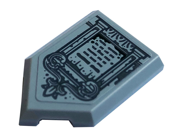 Tile, Modified 2 x 3 Pentagonal with Tombstone Pattern (Sticker) - Set 70420