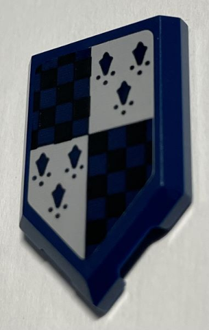 Tile, Modified 2 x 3 Pentagonal with Dark Blue and Light Bluish Gray Ravenclaw Banner Pattern (Sticker) - Set 76395