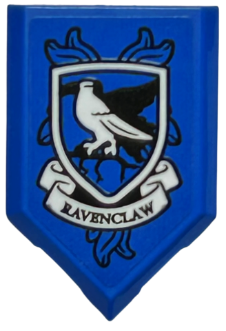 Tile, Modified 2 x 3 Pentagonal with HP 'RAVENCLAW' House Crest Pattern (Sticker) - Set 76416
