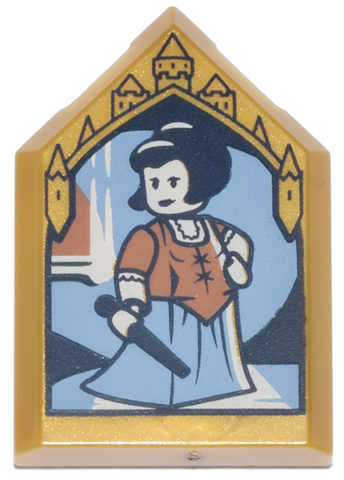 Tile, Modified 2 x 3 Pentagonal with HP Portrait - Maud Montague Pattern