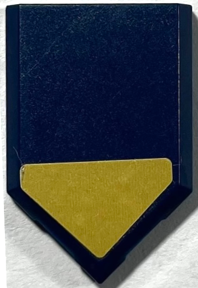 Tile, Modified 2 x 3 Pentagonal with Gold Pentagon Arrow Pattern (Sticker) - Set 72004