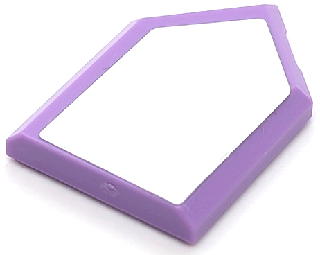 Tile, Modified 2 x 3 Pentagonal with Mirror Pattern (Sticker) - Set 43201