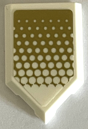 Tile, Modified 2 x 3 Pentagonal with Gradient Dots on Gold Background Pattern (Sticker) - Set 71475