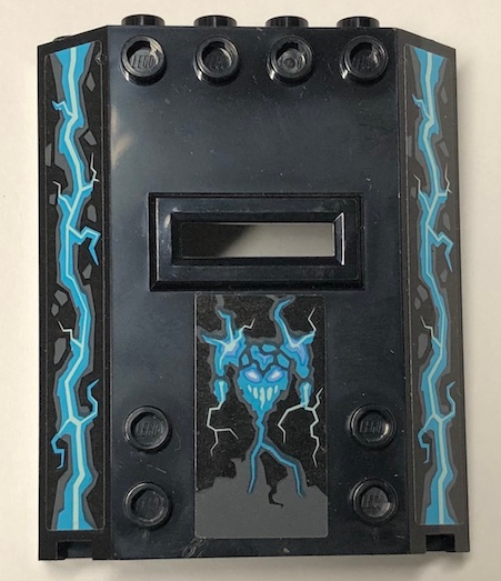 Panel 2 x 6 x 6 With Window Slot with Stone and Energy Pattern (Stickers) - Set 70356