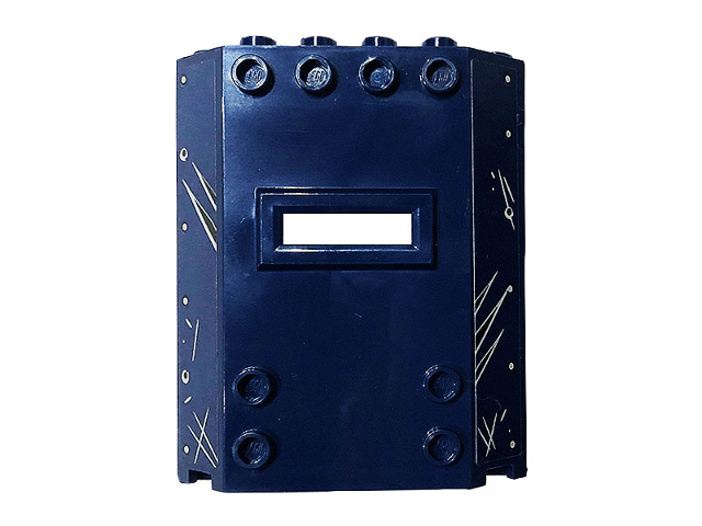 Panel 2 x 6 x 6 with Window Slot with Scratches and Rivets Pattern (Stickers) - Set 75931