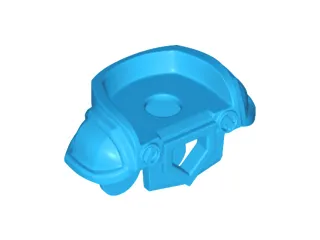 Minifigure Armor Breastplate with Shoulder Pads Large, Pentagonal Cutout and 4 Studs on Back