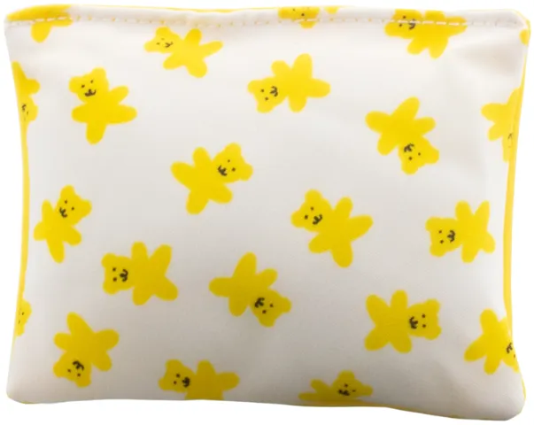 Duplo, Doll Cloth Pillow with White and Yellow Sides with Yellow Teddy Bears on Front Pattern