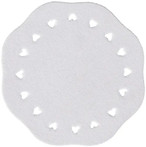 Duplo, Doll Cloth Tablecloth with Heart Cut Outs Around Edge