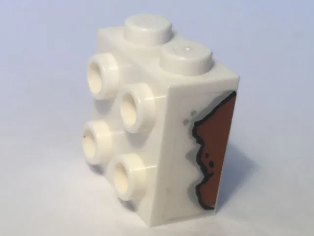 Brick, Modified 1 x 2 x 1 2/3 with Studs on Side with Rust Pattern Model Left Side (Sticker) - Set 10274