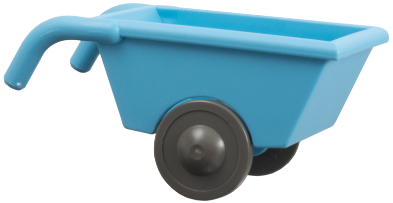 Duplo Wheelbarrow with Thin Dark Gray Wheels
