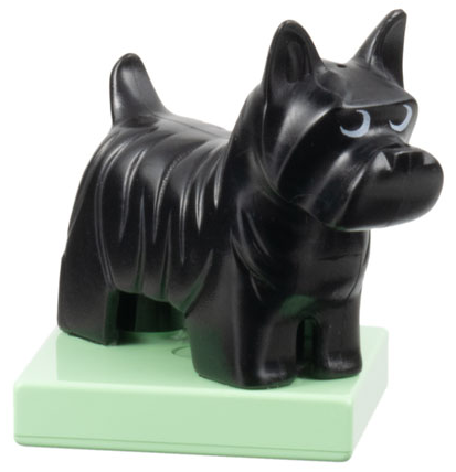 Duplo Dog Scottish Terrier (Scottie) on Light Green Base