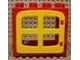 Duplo Door / Window Frame 2 x 4 x 3 Raised Door Outline with Yellow Door / Window with 4 Panes (2332 / 4809)