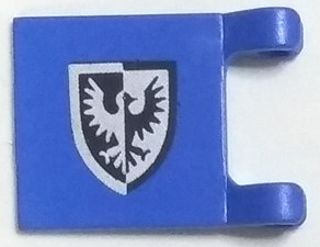 Flag 2 x 2 Square with Black Falcon Shield Bottom Round Pattern