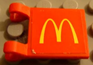 Flag 2 x 2 Square with McDonald's Logo Pattern on Both Sides (Stickers) - Set 3438