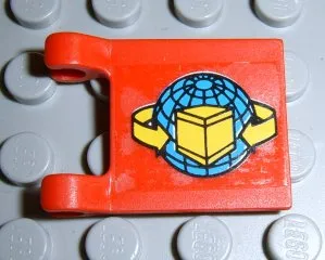 Flag 2 x 2 Square with Box and Arrows and Globe Pattern on Both Sides (Stickers) - Set 6542