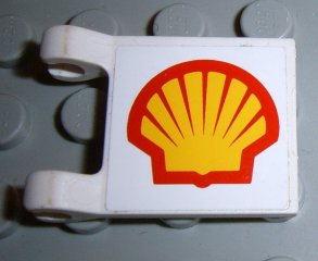 Flag 2 x 2 Square with Shell Logo Pattern on Both Sides (Stickers) - Set 2554