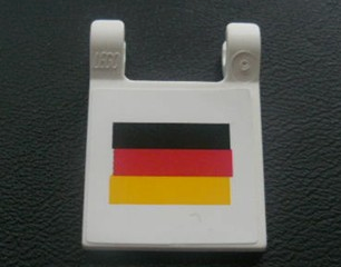 Flag 2 x 2 Square with German Flag Pattern (Sticker) - Set 8672