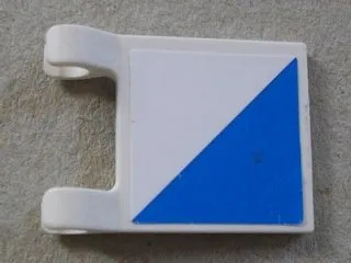 Flag 2 x 2 Square with SpongeBob Blue and White Diagonal Halves Pattern (Sticker) - Sets 3825 / 3833