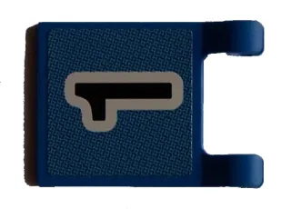 Flag 2 x 2 Square with Black Number 1 on Blue Background Pattern (Sticker) - Sets 3420 / 3425