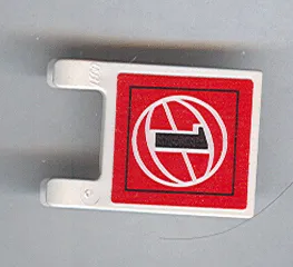 Flag 2 x 2 Square with Black Number 1 and White Wire Frame Basketball on Red Background Pattern (Sticker) - Sets 3432 / 3433