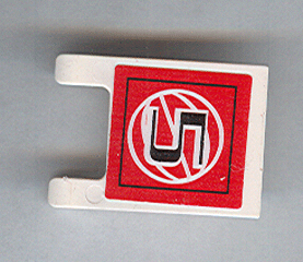 Flag 2 x 2 Square with Black Number 5 and White Wire Frame Basketball on Red Background Pattern (Sticker) - Sets 3432 / 3433