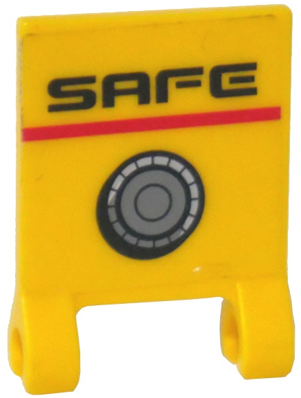 Flag 2 x 2 Square with 'SAFE' and Dial Pattern (Sticker) - Set 5971