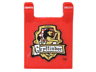 Flag 2 x 2 Square with 'Gryffindor' and Lion in Shield Pattern (Sticker) - Set 4842