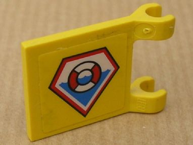 Flag 2 x 2 Square with Coast Guard Logo Pattern on Both Sides (Stickers) - Set 7047