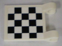 Flag 2 x 2 Square with Checkered Pattern on Both Sides, White Corners (Stickers) - Sets 8864 / 8897 / 8898 / 8899
