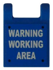 Flag 2 x 2 Square with 'WARNING WORKING AREA' Pattern (Sticker) - Set 8191