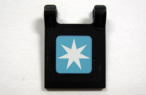 Flag 2 x 2 Square with Maersk Star Logo Pattern (Sticker) - Set 10219