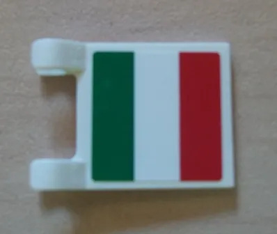 Flag 2 x 2 Square with Italian Flag Pattern on One Side (Sticker) - Set 8423, 8679