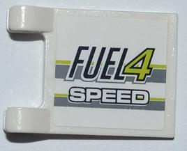 Flag 2 x 2 Square with 'FUEL4' and 'SPEED' Pattern on Both Sides (Stickers) - Set 8186