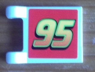 Flag 2 x 2 Square with '95' Pattern on Both Sides  (Stickers) - Set 8679