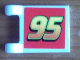 Flag 2 x 2 Square with '95' Pattern on Both Sides  (Stickers) - Set 8679