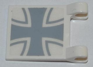 Flag 2 x 2 Square with Iron Cross Pattern (Sticker) - Set 7198