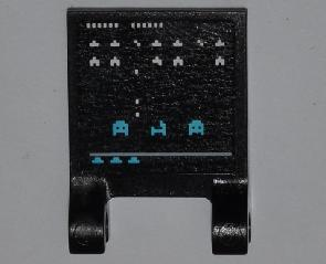 Flag 2 x 2 Square with Video Game on Screen Pattern (Sticker) - Set 6868