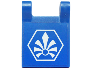 Flag 2 x 2 Square with White Chima Logo in Hexagon Pattern (Sticker) - Set 70010