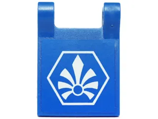 Flag 2 x 2 Square with White Chima Logo in Hexagon Pattern (Sticker) - Set 70010