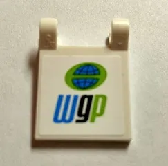 Flag 2 x 2 Square with 'wgp' World Grand Prix Logo Pattern (Sticker) - Set 8206