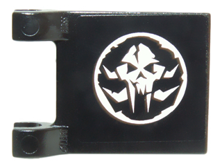 Flag 2 x 2 Square with White Round Chima Mammoth Symbol Pattern on Both Sides (Stickers) - Set 70147