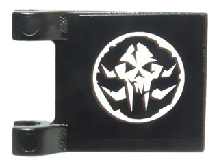 Flag 2 x 2 Square with White Round Chima Mammoth Symbol Pattern on Both Sides (Stickers) - Set 70147