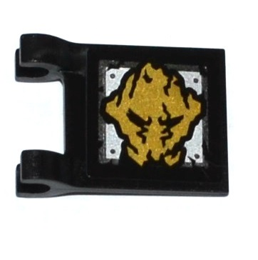 Flag 2 x 2 Square with Gold Ninjago Earth Emblem Pattern on Both Sides (Stickers) - Set 70733