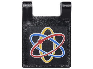 Flag 2 x 2 Square with Blue, Red and Yellow Spinning Orbits (The Mixer Logo) Pattern (Sticker) - Set 10244