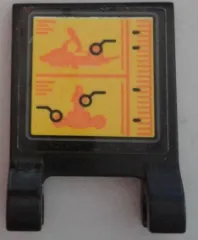 Flag 2 x 2 Square with Jet Ski Target Diagram Pattern (Sticker) - Set 76034